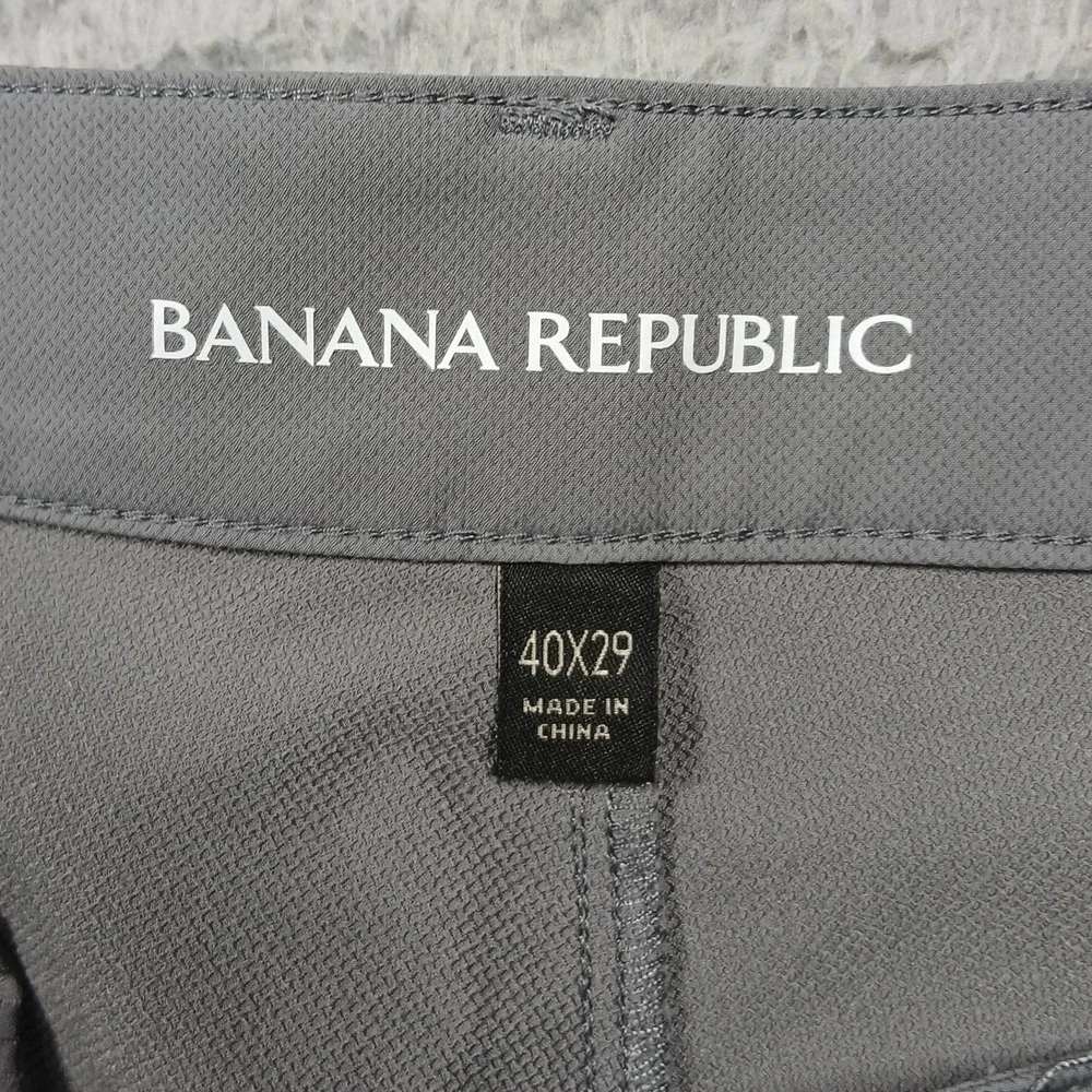 Banana Republic Tech Pants Men 40x29‎ Gray Performance Golf Stretch
